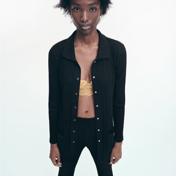 Black Zara polo sweater - Picture 2 of 6